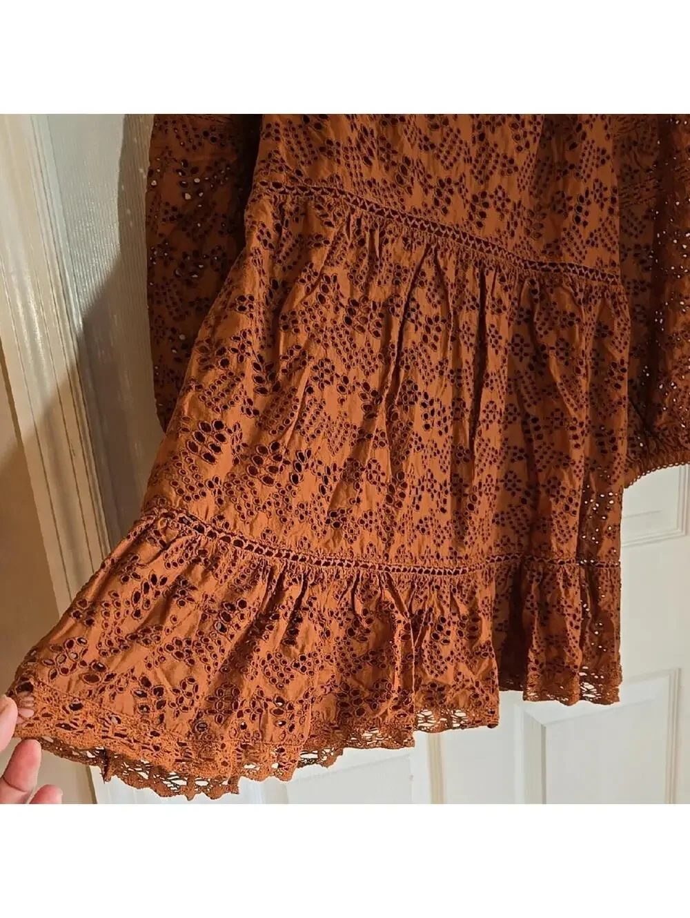 New $248 Retail American Eagle Outfitters AE77 Premuim Line Eyelet Dress Size Sm - Picture 3 of 9